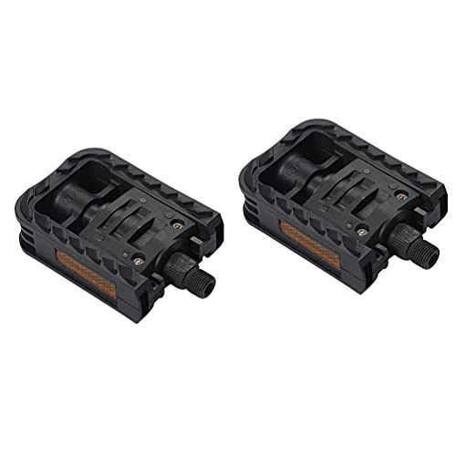 ABOOFAN 1 par bicicleta pedal universal bicicleta antideslizante nylon cojinete pedales ligero Ciclismo pedal reemplazo para casa tienda negro