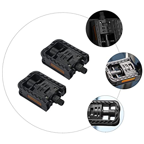 ABOOFAN 1 par bicicleta pedal universal bicicleta antideslizante nylon cojinete pedales ligero Ciclismo pedal reemplazo para casa tienda negro
