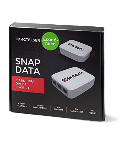 ACTELSER Kit Básico economico de Fibra Óptica Plástica Snap Data (20 Metros) ¡¡Ahora con GUIA PASACABLES DE Regalo!!