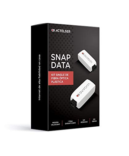 ACTELSER Kit Single Snap Data de Fibra Optica Plastica de 20 M