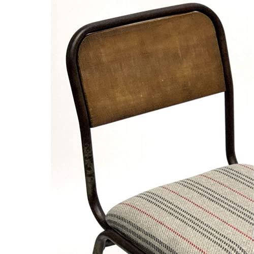 ADDECOR Sillas Comedor de Color Industrial | Sillas Salón de Hierro, Madera Maciza y Tela | 85 x 45 x 45 cm | Modelo Madrid | Silla Vintage con Diseño Tipo Loft