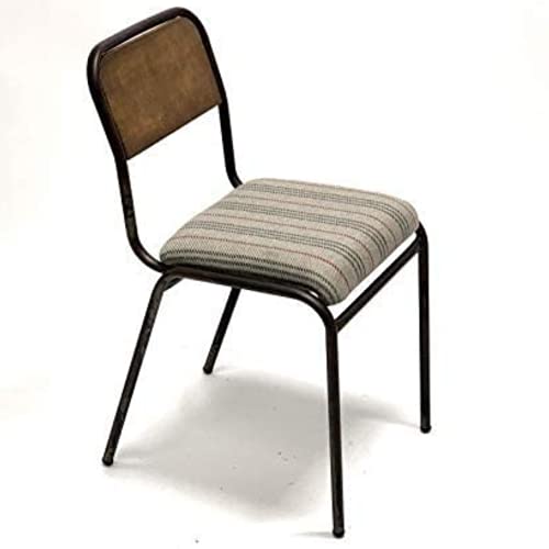 ADDECOR Sillas Comedor de Color Industrial | Sillas Salón de Hierro, Madera Maciza y Tela | 85 x 45 x 45 cm | Modelo Madrid | Silla Vintage con Diseño Tipo Loft