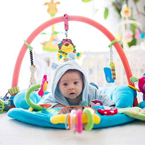 AFASOES 5 Pcs Correa Juguetes Bebe Carro Sujeta Juguetes Carrito Bebe Cadena Bebe Chupete Correas para Juguetes Bebe Cintas Juguetes Bebe 2 Pcs Banda de Magico con Gancho para Juguete Chupete Botella