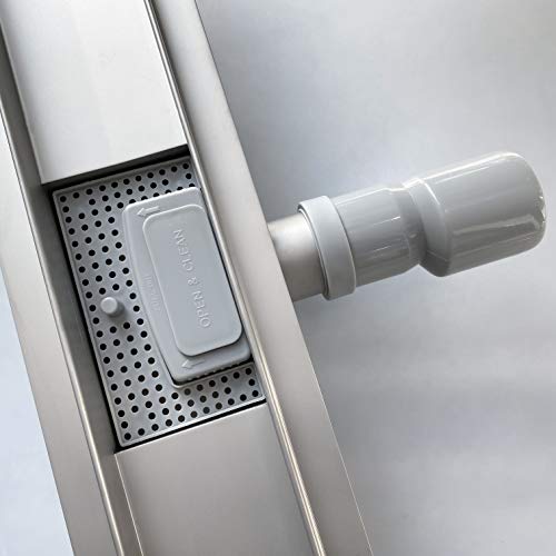 Aica Canaleta de Ducha de Acero Inoxidable Desagüe de Ducha con Dispositivo Desodorante y Filtro de Pelo Canal de Drenaje de 60 cm modelo 3 Ranuras