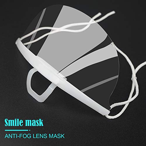 AIEOE 10 Pcs Viseras Transparentes Reutilizables Protectora de Plástico y 1 Bolsa de Almacenamiento + 1 Paño de Limpieza + 1 Cuerda Antipérdida