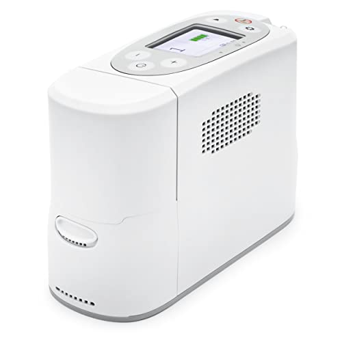AIESI® Concentrador de oxígeno portátil profesional con batería recargable 1 litro/minuto (eql 5 litros) P2# Peso 1,98 kg # Pureza 93% # Certificado # 3 años de garantía