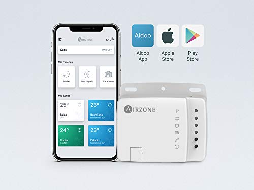 AIRZONE - Aidoo Control WiFi - Termostato WiFi - Compatible con Alexa y Google Home - Aire Acondicionado Fujitsu - Función control por voz - Controlador Wi-Fi de Segunda Generación