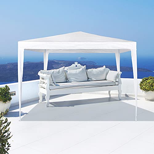 Aktive 53857 - Cenador cuadrado Aktive Garden polietileno blanco