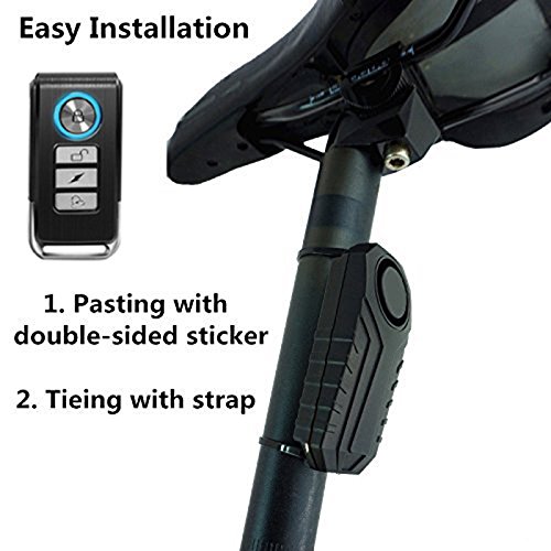 Alarma Inalámbrica De Bicicleta - Alarma Antirrobo de 113dB con Control Remoto - Inmovilizador de motocicleta/automóvil/scooter - IP55A Prueba De Agua