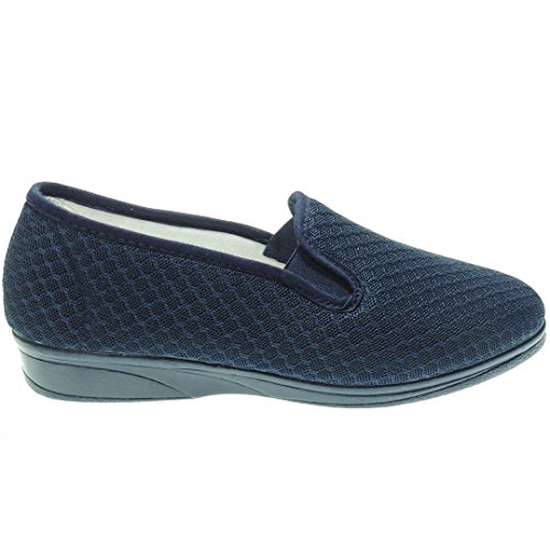 Alcalde Zapatilla Cerrada Rejilla Nailon Calada para Verano con Elásticos Laterales para Mujer Marino Talla 39