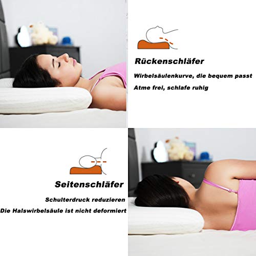 Almohada Infantil Almohadas viscoelásticas 40 x 60 cm Almohada Suave y Saludable para niños (10-16 años)