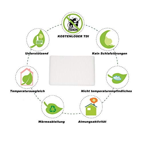 Almohada Infantil Almohadas viscoelásticas 40 x 60 cm Almohada Suave y Saludable para niños (10-16 años)