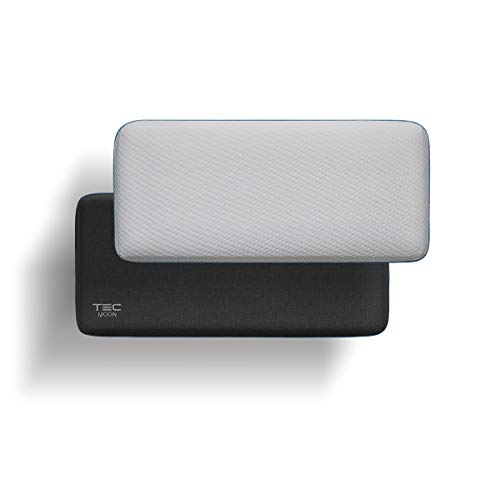 Almohada Viscoelástica 90 cm Tec Moon Flow S – Núcleo de 2 Espumas y Funda de 2 Caras – Altura Regulable – Antiarrugas Facial – Autohigienización Solar y Tejidos Inteligentes