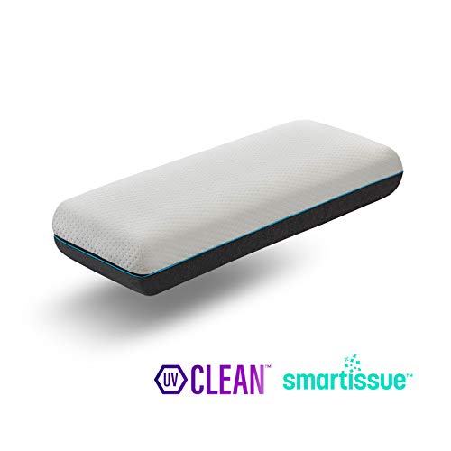 Almohada Viscoelástica 90 cm Tec Moon Flow S – Núcleo de 2 Espumas y Funda de 2 Caras – Altura Regulable – Antiarrugas Facial – Autohigienización Solar y Tejidos Inteligentes
