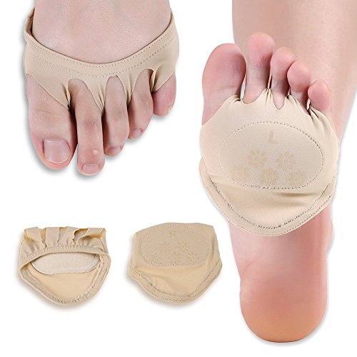 Almohadilla de antepié,Cojín de antepié de antideslizante de apoyo para antepié, transpirable y suave almohadilla metatarsal de media plantilla para aliviar el dolor de las mujeres