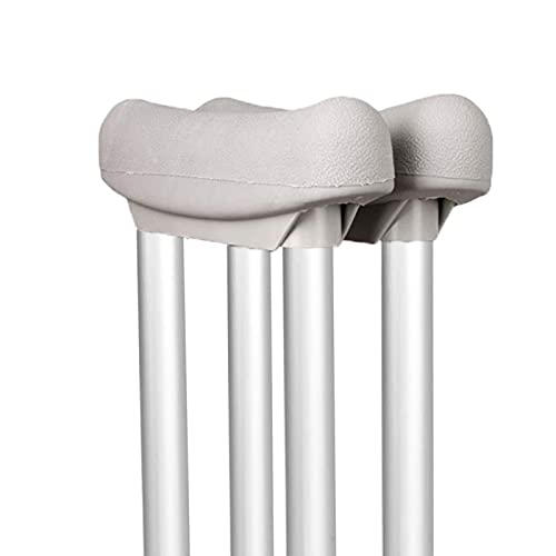 Almohadilla de muleta para axilas, parte superior de cojín de repuesto para caña médica, soporte de espuma para agarre superior, 2 unidades, color gris