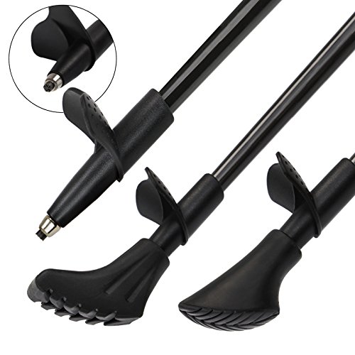 ALPIDEX Bastón de Carbono para Nordic-Walking súper Ligero, Longitud:135 cm
