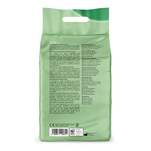 Amazon Basic Care Pañales para adulto, medios, 4 paquetes de 10 (total 40)