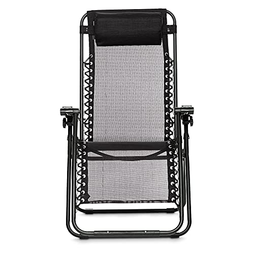 Amazon Basics Silla Gravedad Cero, Negra