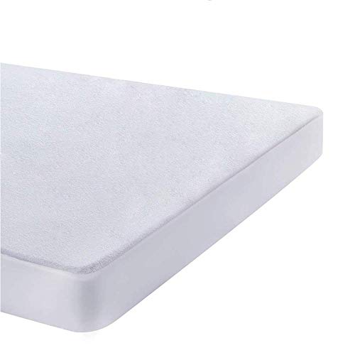 Amazon Brand - Umi Protector Premium Funda colchón Rizo algodón Impermeable Transpirable - Cama 120 x 200 cm