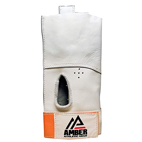 Amber Athletic Gear HGLV-L-L Martillo Competencia Guantes Mano Izquierda, color Blanco, talla L