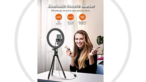 Anillo ARO DE LUZ LED 10,2”(26 cm) con TRÍPODE de Escritorio BeLight 120 Bombillas Control Manual Bluetooth Selfies 3 Colores 10 Brillos 30 Tipos ILUMINACION TIKTOK Youtube Maquillaje DIRECTOS