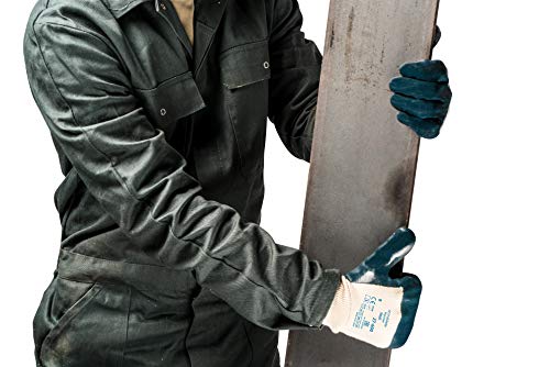 Ansell ActivArmr 27-600 Guantes de Trabajo, Extra-Resistente para Trabajos Pesadas, Resistencia a Cortes y Aceite, Revestimiento de Nitrilo sin Silicona, Tamaño 10/XL (12 Pares)