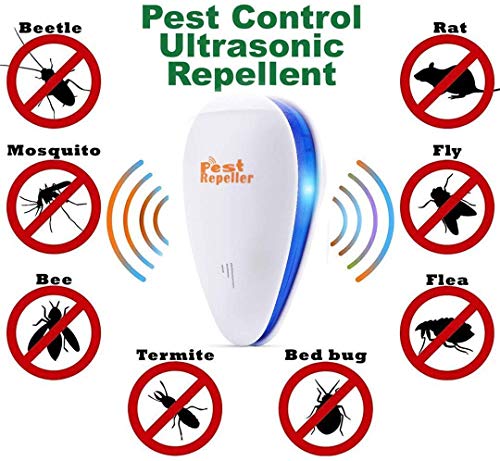 Aorula Repelente Ultrasónico Mosquitos, 6 Pack Electrónico Repelente Mosquitos Repelente Ultrasónico de Plagas, Control de Plagas para Cucarachas, Mosquitos, Moscas, Arañas, Hormigas, Ratas y Ratones