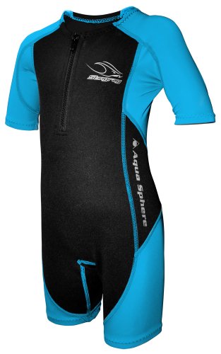 Aqua Sphere Stingray HP Traje de Baño de Neopreno de Manga Corta, Niños, Azul (Blue), 2 Años