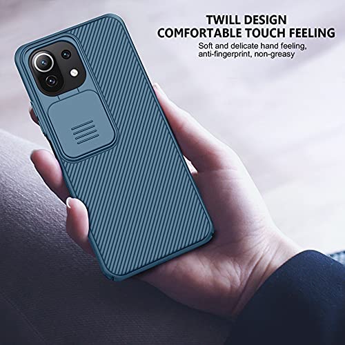 AROYI Funda Compatible con Xiaomi Mi 11 Lite 5G / 4G y Xiaomi 11 Lite 5G NE (6,55 Pulgadas), Tapa Deslizante para la cámara Funda - Azul