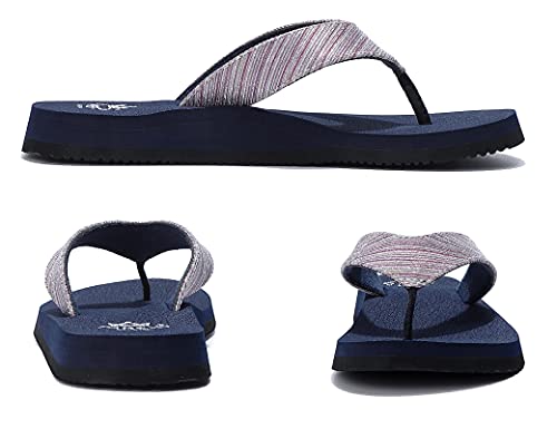 ARRIGO BELLO Chanclas Mujer Flip Flop Glitter Chancletas Verano Suela Gruesa Sandalias Suave Antideslizantes Interior Exterior Playa Sandalias de Piscina Tamañ 36-41 (Azul, numeric_37)