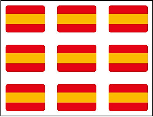 Artimagen Pegatina Bandera Rectángulo 9 uds. España 16x11 mm/ud.