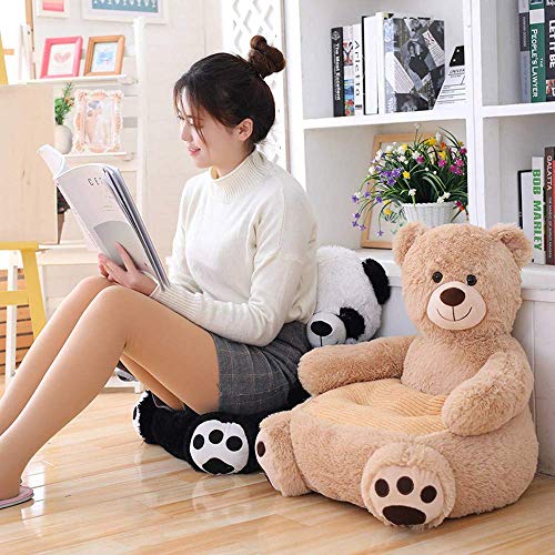 Asiento de Sofá de Felpa para Niños Silla para Niños Sillón Confort Asiento de sofá Animal（Panda）