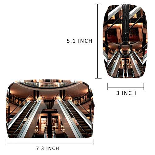 ATOMO Bolsa de maquillaje, bolsa de viaje de moda cosmética grande bolsa de aseo organizador de maquillaje para mujeres, escalera mecánica imagen