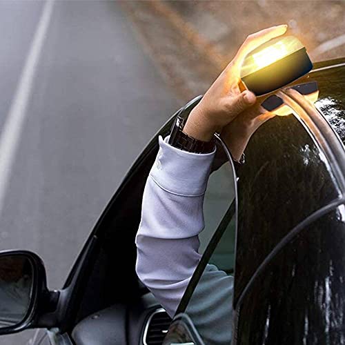 AUTO LABEL Luz Emergencia V16 Recargable Homologada DGT, Base Magnética, Señal V16, Set de 2 Luces
