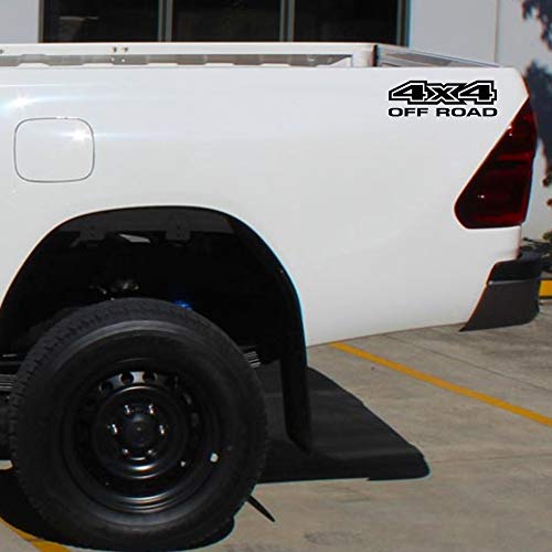 Autodomy Pegatinas 4x4 Off Road Todoterreno Pack 2 Unidades para Coche (Negro)