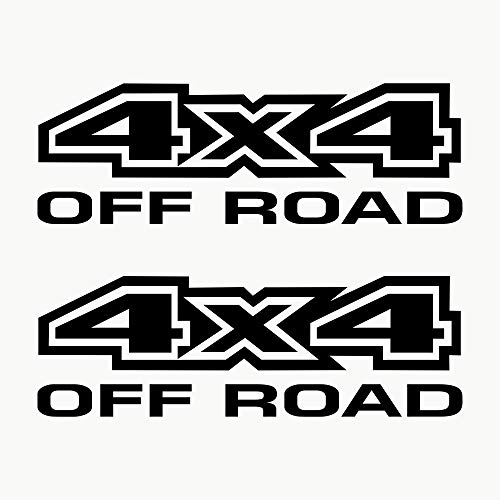 Autodomy Pegatinas 4x4 Off Road Todoterreno Pack 2 Unidades para Coche (Negro)