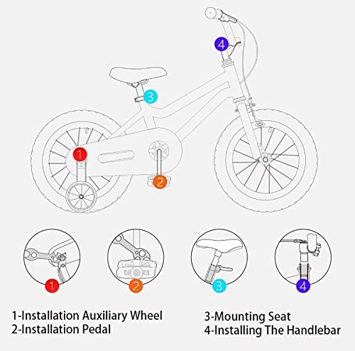 Baby Trike Kids |Ruedas de caucho llenas de aire | Estructura de acero |Portabotellas |Bolsa de almacenamiento |Bell |Montaje de 10-20 minutos |Silla ajustable Trike Bike Toddler Bike s por 1-3 años