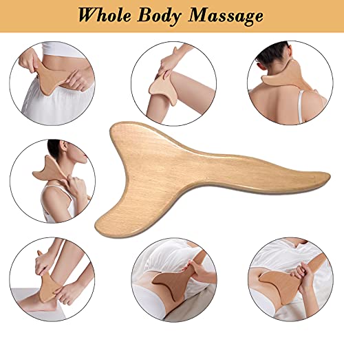 BAQI 1 herramienta de drenaje linfático de madera, herramientas de masaje de terapia de raspado de gua sha de madera, herramienta de esculpir el cuerpo para piernas traseras brazos