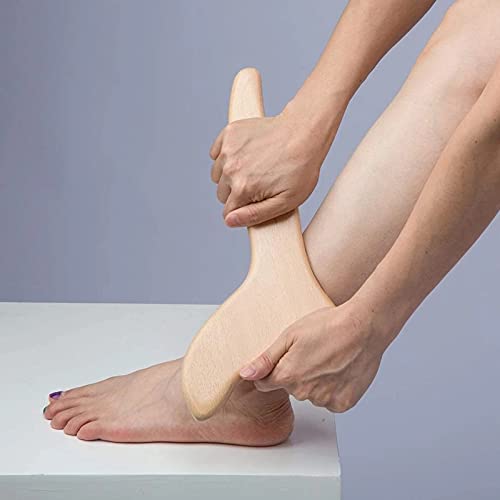 BAQI 1 herramienta de drenaje linfático de madera, herramientas de masaje de terapia de raspado de gua sha de madera, herramienta de esculpir el cuerpo para piernas traseras brazos