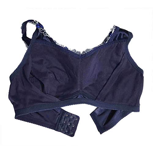 BaronHong Sujetador Bralette Senos Falsos Mastectomía de travestis de Senos de Silicona; Bordado Deco (Azul, 95B)