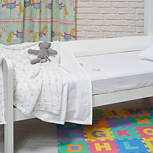 Barrera de Seguridad para Cama de Niños - Barandilla en Espuma con 100cm - Puede ser Utilizada por Adultos - Alternativa al Riel Portátil para llevar de Viaje con Funda Extraíble y Lavable - 1 Barrera