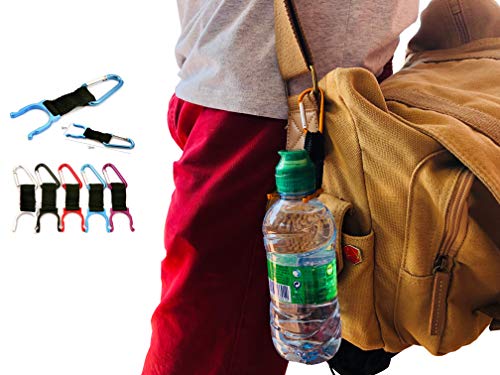 Baston Trekking Rojo Aluminio 4 Tramos Negro Ergonómico empuñadura Goma Longitud Ajustable excursión Anti Choque Senderismo Correa Viaje bushcraft y Outdoor 33739 RO 33739-RO + Portabotellas de regalo