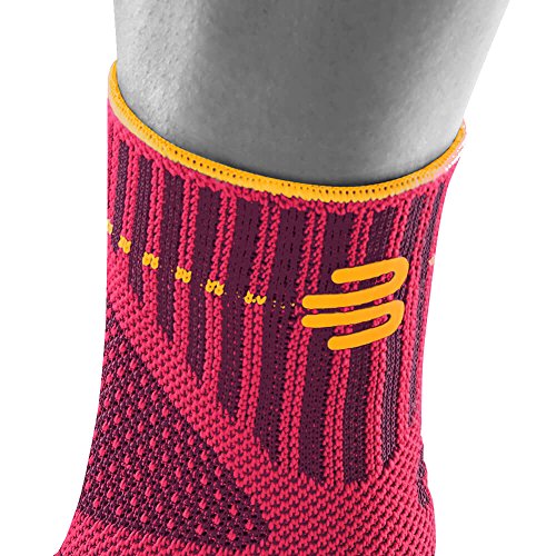 Bauerfeind Tobillera unisex"Ankle Support", 1 tobillera para deportes como fútbol, fitness y correr, no se dobla gracias a la tobillera de vendaje, color rosa, L