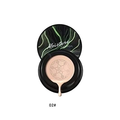 BB Cream Mushroom Head Air Cushion Grzyb Poduszka Powietrzna krem + gąbka grzybiczna BB/CC Cream Air Cushion Foundation Compact Cover Moist Makeup (Color Natural)