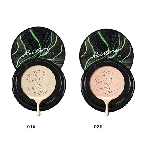 BB Cream Mushroom Head Air Cushion Grzyb Poduszka Powietrzna krem + gąbka grzybiczna BB/CC Cream Air Cushion Foundation Compact Cover Moist Makeup (Color Natural)