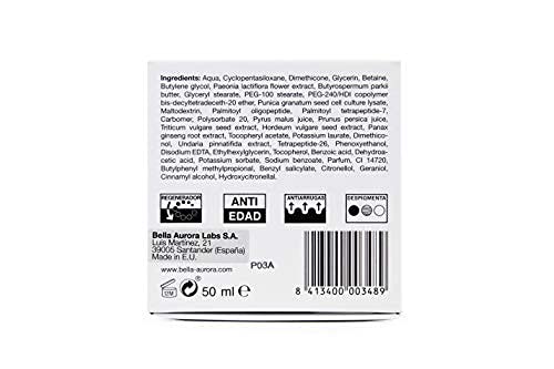 Bella Aurora Crema de Noche Anti-Arrugas Mujer 35+ Años, 50 ml | Anti-Edad | Anti-Manchas | Tratamiento Facial Hidratante para Mujer | Pieles Maduras | Bella