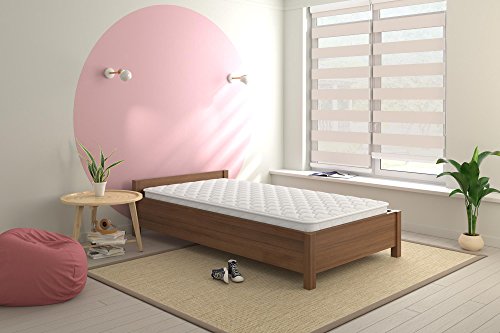 Bellavista Home Colchón Miami 21 cm de Grosor, 90x190x21 cm.Viscoelastico & Latex, Confort de Hotel, Alta Gama, Acogida Suave con firmeza Alta, Ayuda a Reducir los Dolores de Espalda.