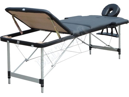 BELTOM Camilla de Masaje 3 Zonas Aluminio portatil Mesa Cama Banco Plegable masajista - Negro