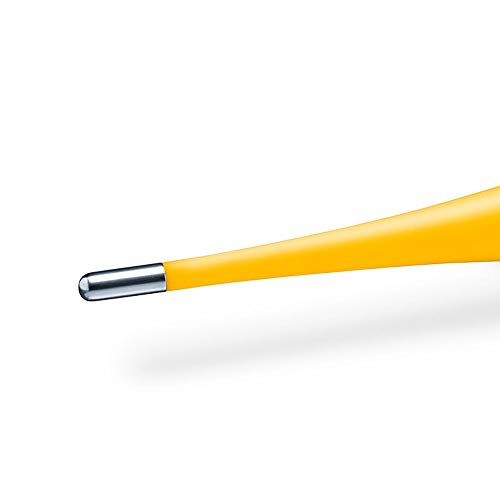 Beurer 950.05 - Termómetro corporal digital, con figura de rana, medición ultrarrápida, sensor flexible, pantalla LCD extra grande, sin mercurio ni vidrio, color amarillo